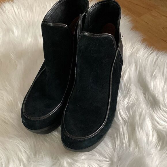 L'Amour Des Pieds, the Hesper Suede Chukka Booties black size 11 m women’s - Picture 1 of 6